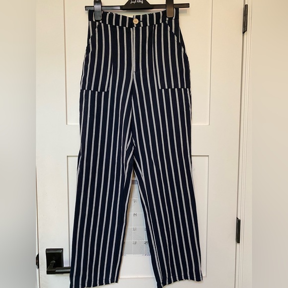 Navy striped pants - Picture 3 of 10